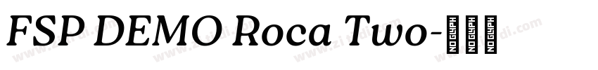 FSP DEMO Roca Two字体转换 FSP DEMO Roca Two字体转换